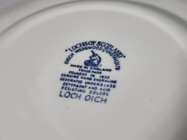 Engels blauw Enoch Wedgwood Lochs of Scotland plat dinerbord 25,5 cm