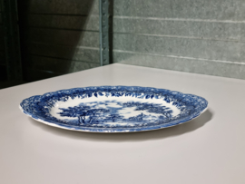 Engels blauw Grindley Country Style ovale schaal 31 cm