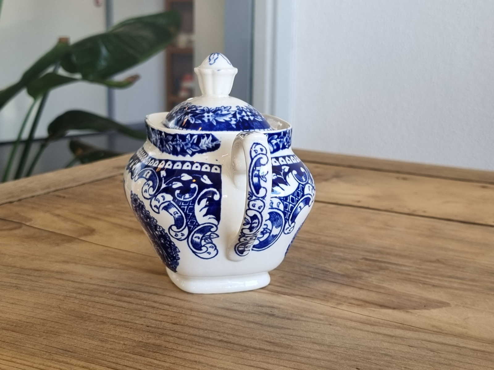 Regout Castillo Old England blauw Suikerpot 0,25 ltr