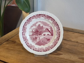 Boerenhoeve Rood Societe Ceramique ontbijtbordje 20,5 cm