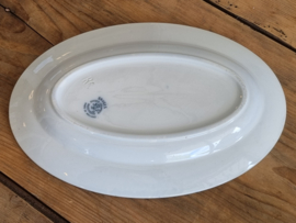 Société Céramique Bruges blauw ovale schaal 32 cm