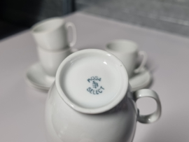 Mosa Maastricht decor Select Celadon set 4x Kop en schotel 6 cm