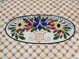 Societe Ceramique Schrijfnamendecor Oud Luik Dienblad van Aardewerk