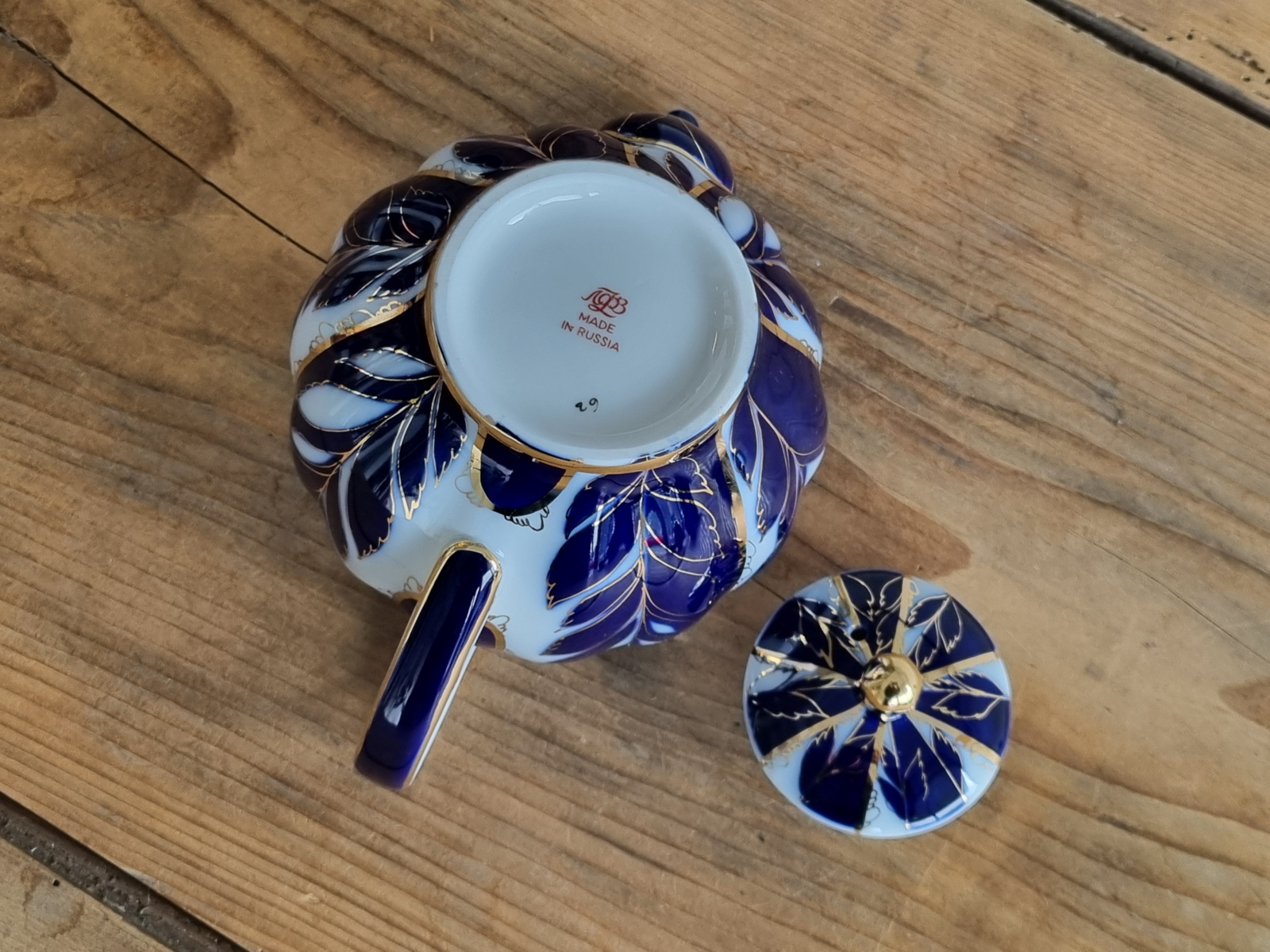 Lomonosov blauw Winternight Theepot 0,6 liter