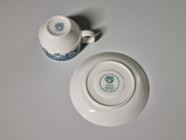 Villeroy en Boch Balmoral blauw koffie kop en schotel