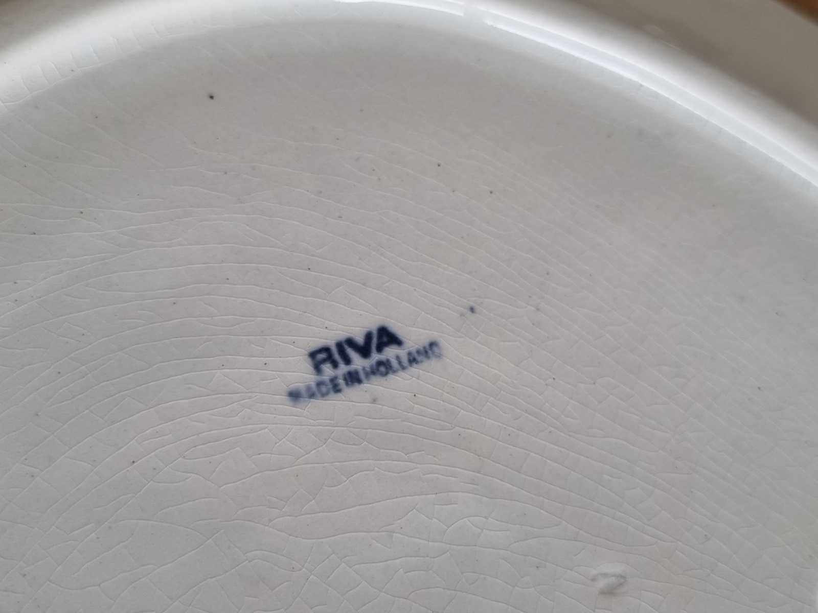 Petrus Regout Riva blauw Schaal 32,5 cm