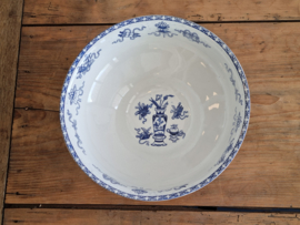Potiche blauw Societe Ceramique schaal op voet 27,5 cm