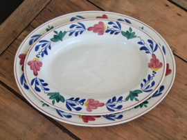 Oud Boerenbont Regout Royal Sphinx set 2x ovale schaal 39 en 34,5 cm