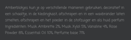 Amber blokje Black Musk/Dark opium (zwart/grijs)