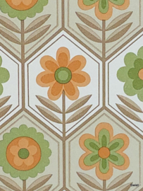 70s bloemen behang