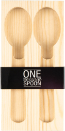 One Message Spoon verpakking hout voor 2 lepels