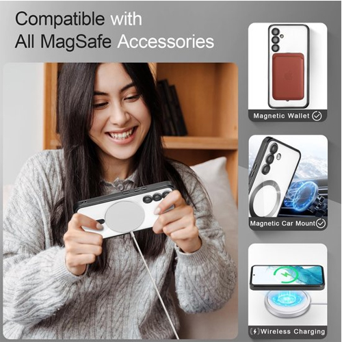 Magnetic Magsafe Lens Protection Case - Samsung A36 - Zwart