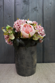 ZIJDEN BOEKET - ROZE